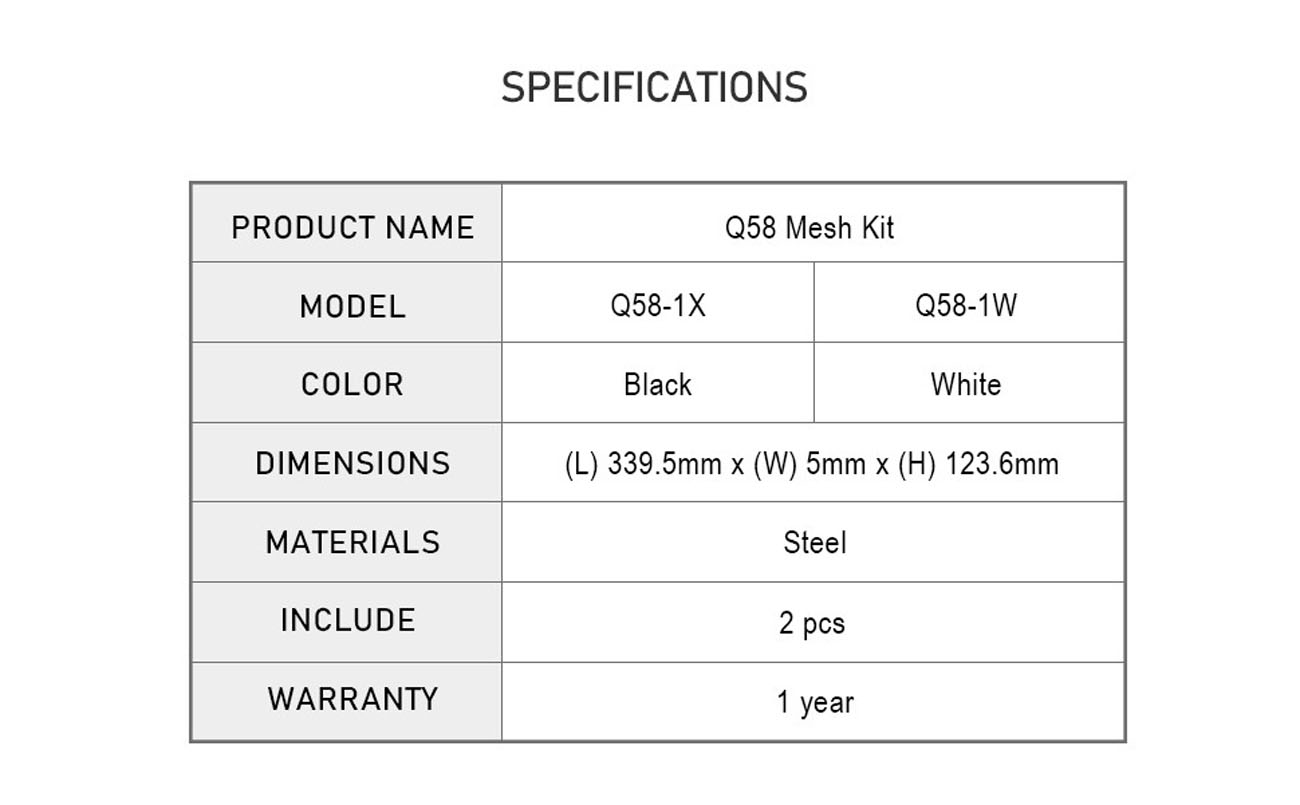LIAN LI Q58 MESH SIDE PANEL KITs 